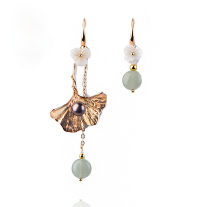 Vintage Asymmetric Flower Earrings