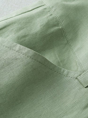 Loosen Solid Color Casual Wide Leg Linen Pants