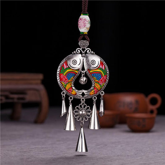 Women Vintage Floral Silver Fashion Long Necklace