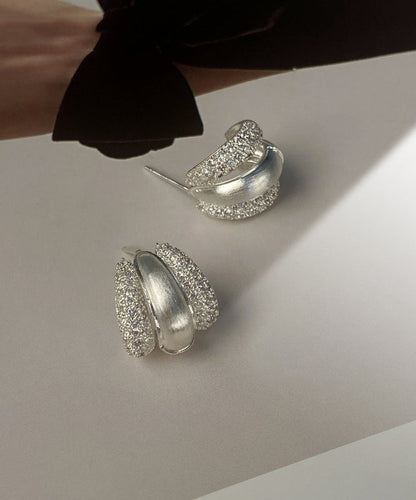 New Gold Layer Design Zircon Studded Earrings