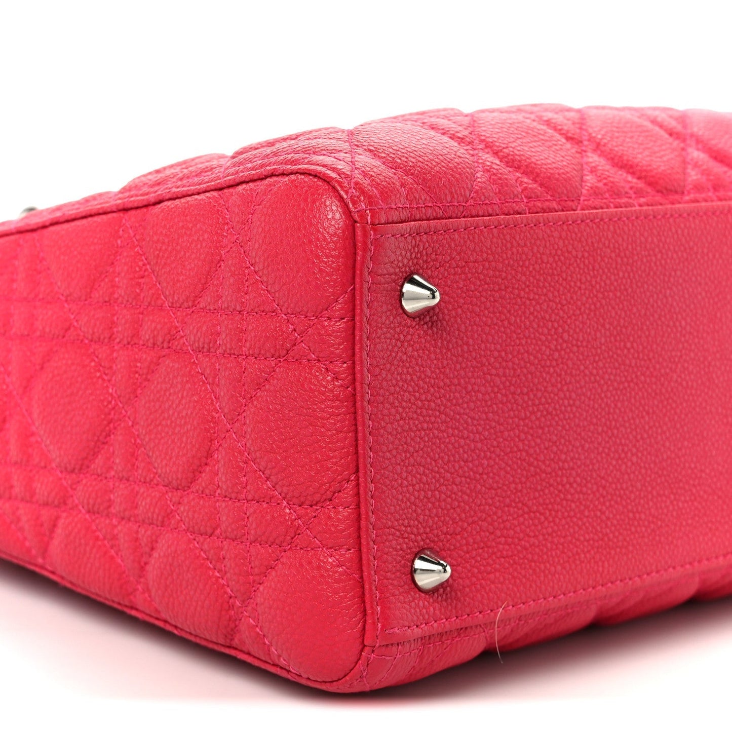 Grained Calfskin Cannage Medium Lady Dior Pink