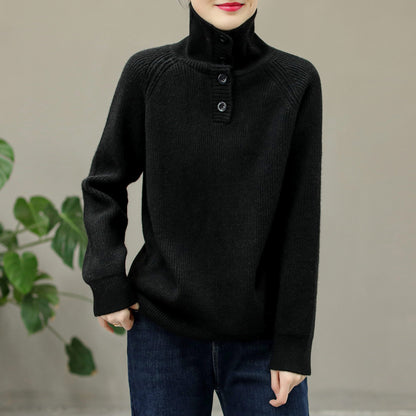 Winter Spring  Loose Knitted Turtleneck Sweater