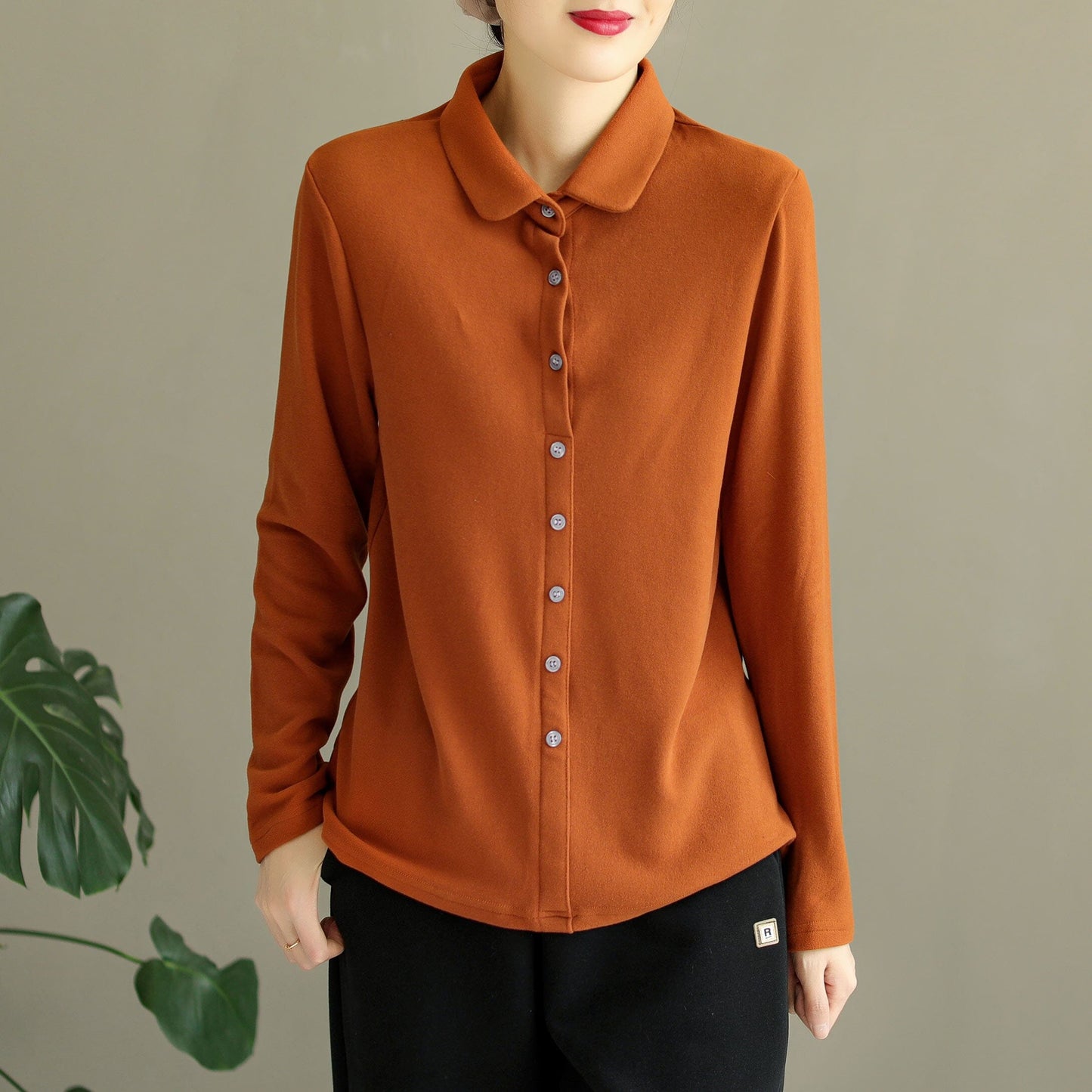 Women Casual Solid Darlon Winter Blouse