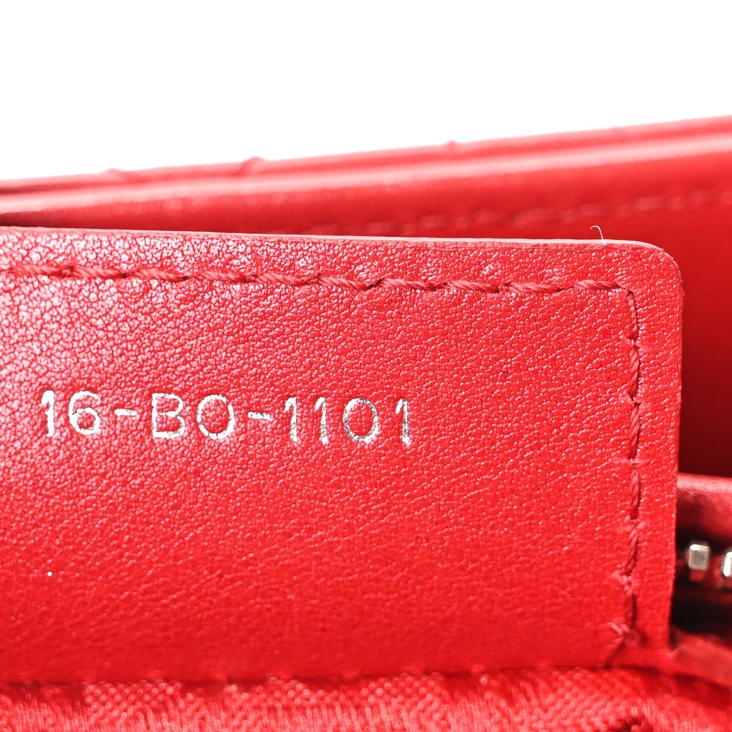 Lambskin Cannage Medium Lady Dior Red