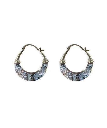 Chic Gold Copper Overgild Shell Hoop Earrings