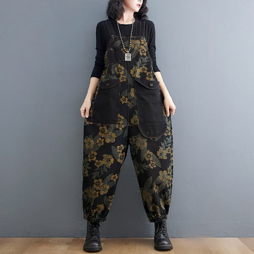 Autumn Art Plus Size Women'S Denim Overalls