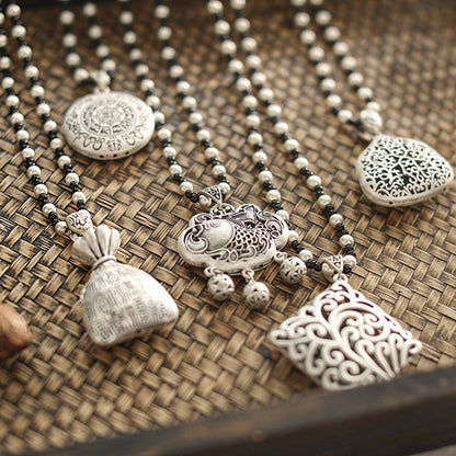 Ethnic style With Imitation Silver Pendant For Necklaces