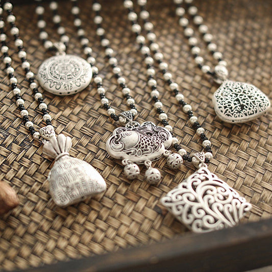 Ethnic style With Imitation Silver Pendant For Necklaces