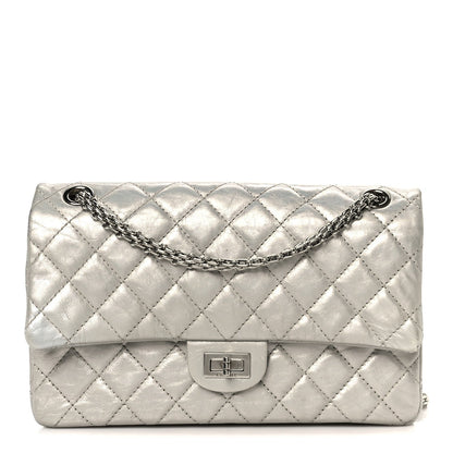 Metallic Lambskin Quilted 2.55 Reissue 226 Flap Silver