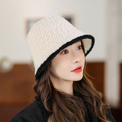 Women Winter Artsy Knitted Spliced Warm Hat