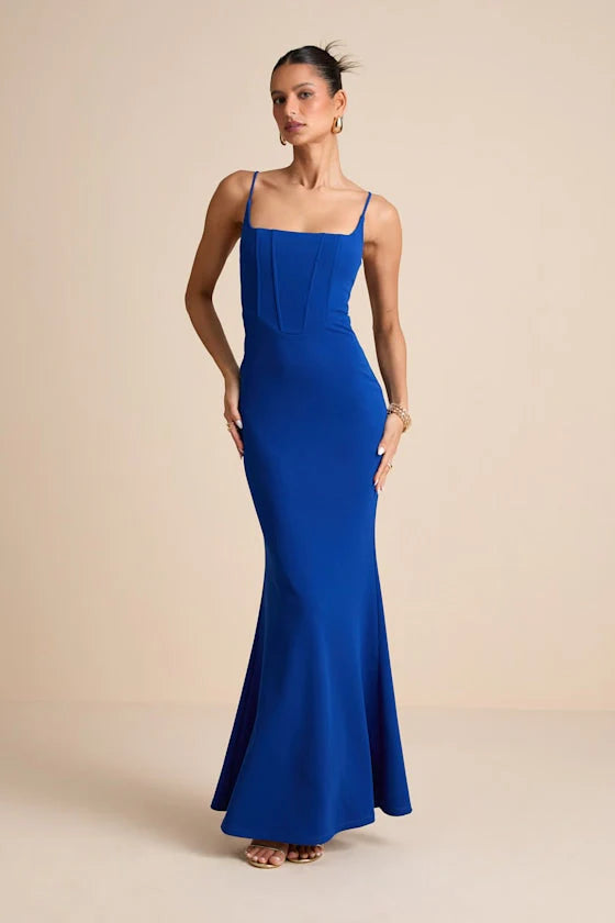 Imre Royal Blue Sleeveless Mermaid Maxi Dress