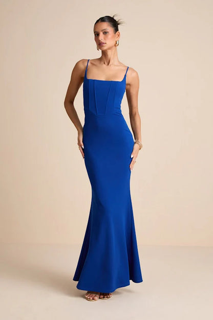 Imre Royal Blue Sleeveless Mermaid Maxi Dress