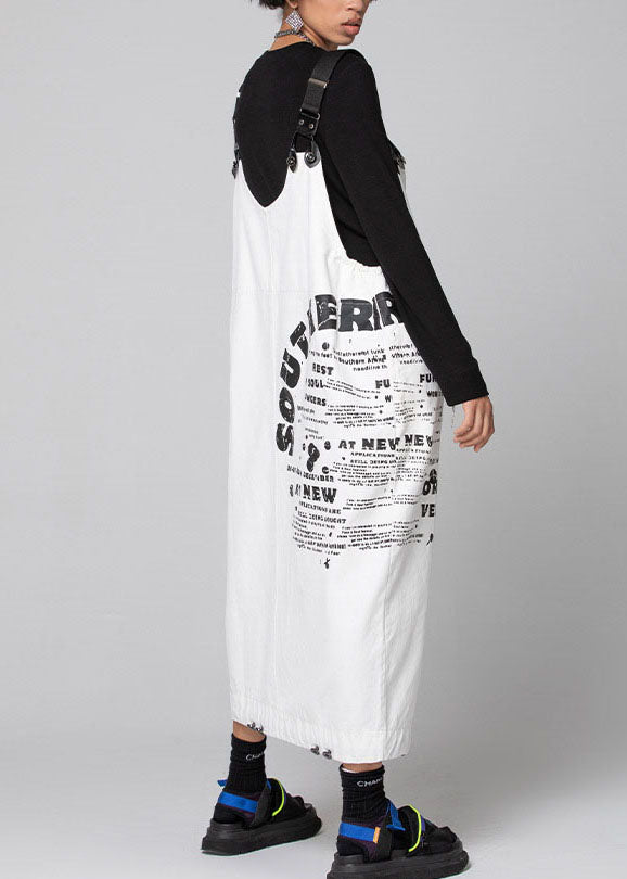 Women White Graphic denim drawstring Dresses