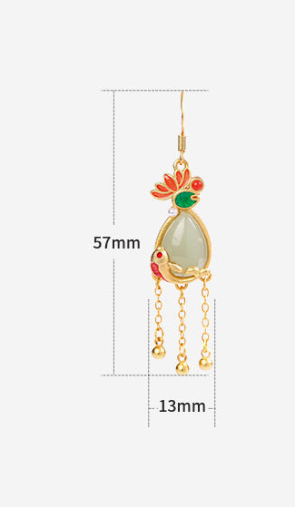Court Style Tassel Retro Literary Earrings