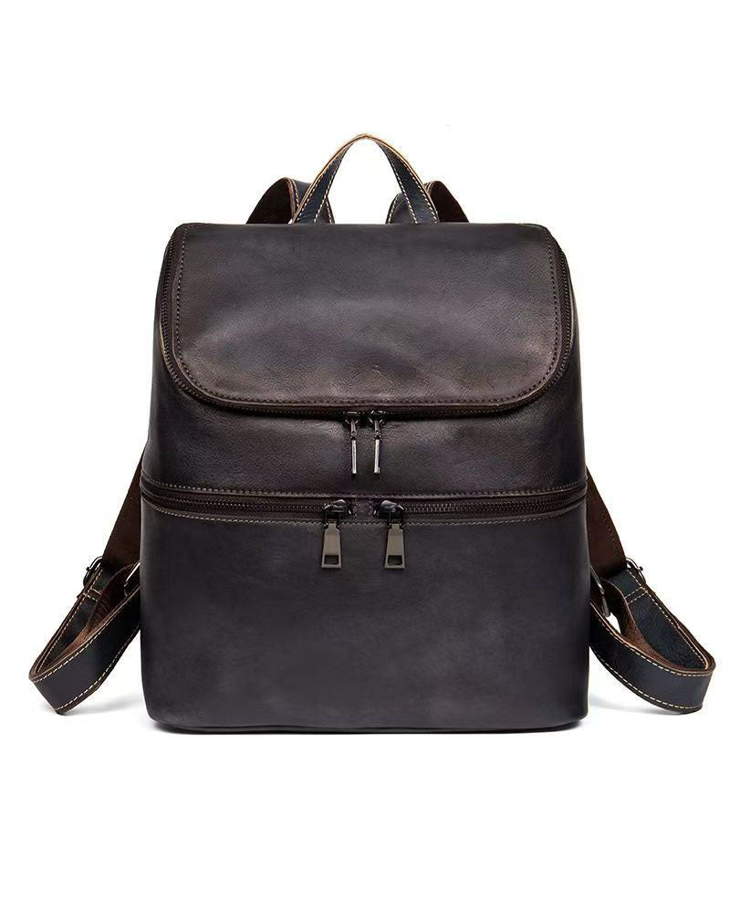 New Yellow Calf Leather Large Capacity Backpack Bag