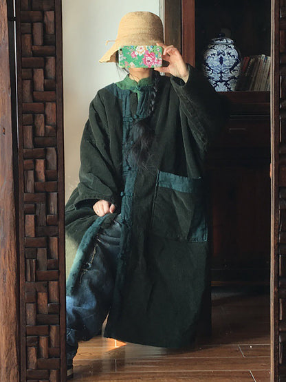 Women Spliced Mid Length Baggy Padded Coat