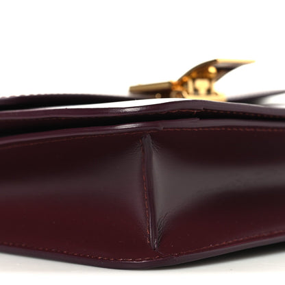 Box Calfskin Small Classic Box Flap Bag Burgundy