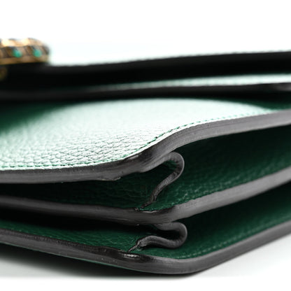 Pebbled Calfskin Small Dionysus Shoulder Bag Emerald