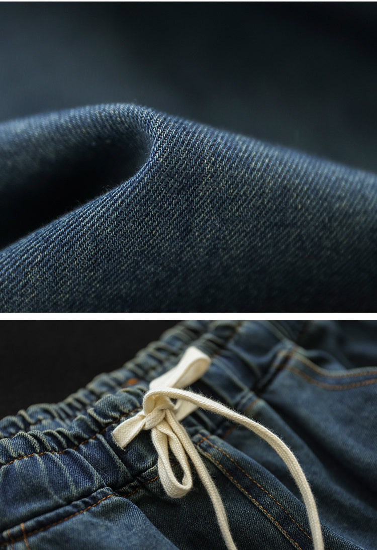 Literary All-Match Slit Denim Skirt