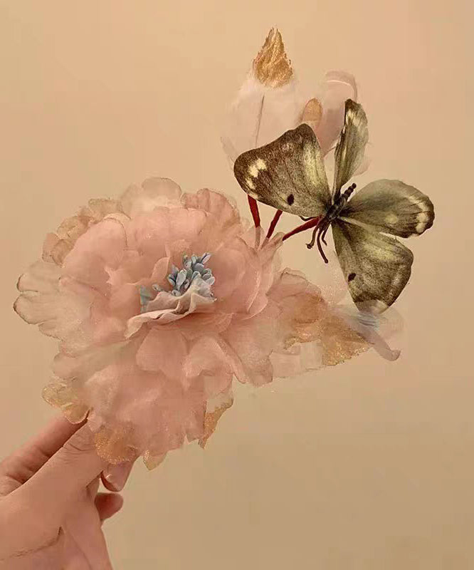 Vintage Multi Tulle Butterfly Floral Hairpin