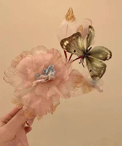 Vintage Multi Tulle Butterfly Floral Hairpin