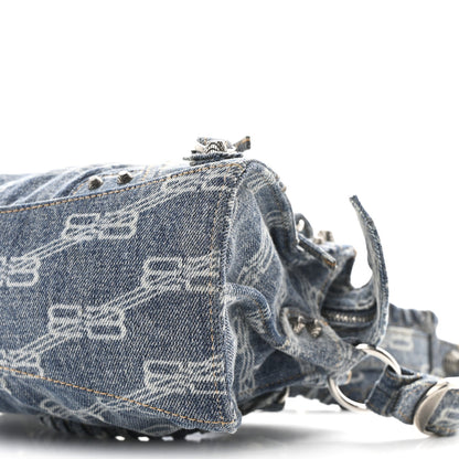 Denim BB Monogram Neo Cagole Handbag XS Blue