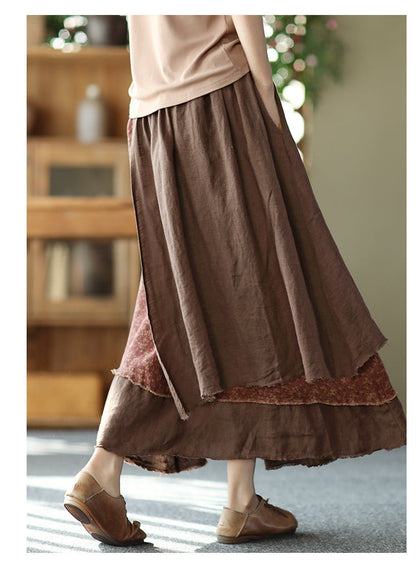 Vintage Heavy Industry Irregular Print Skirt