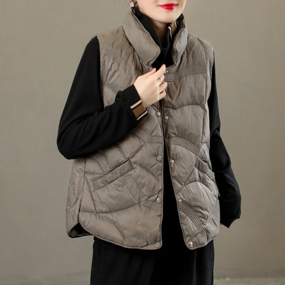Winter Casual Loose Solid Down Vest