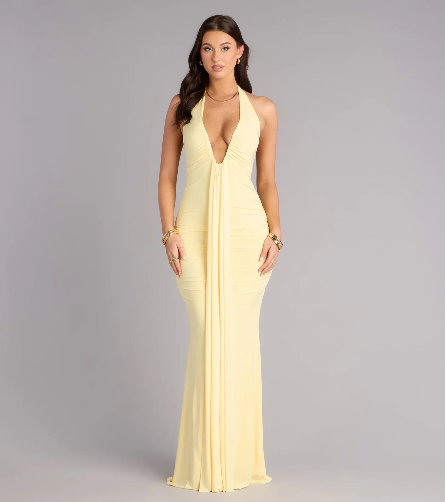 Allyssa Halter Sash Mermaid Formal Dress