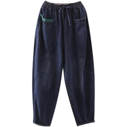 Autumn Vintage Plus Size Casual Cotton Denim Pants