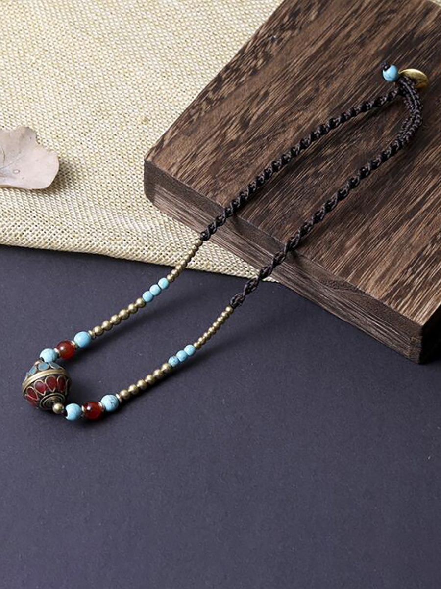 Bohemia Bead Pendant Vintage Women Necklace