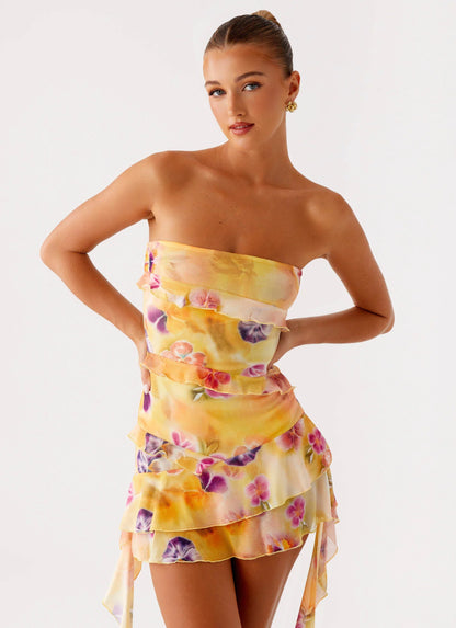 Macey Mini Dress - Sunburst Floral