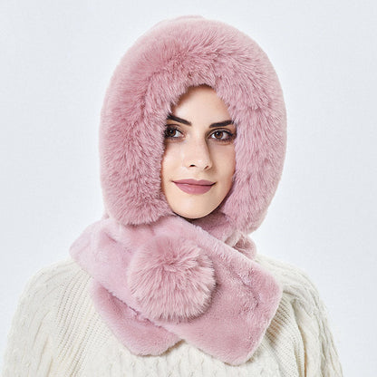 Women Winter Solid Plush Warm Hats