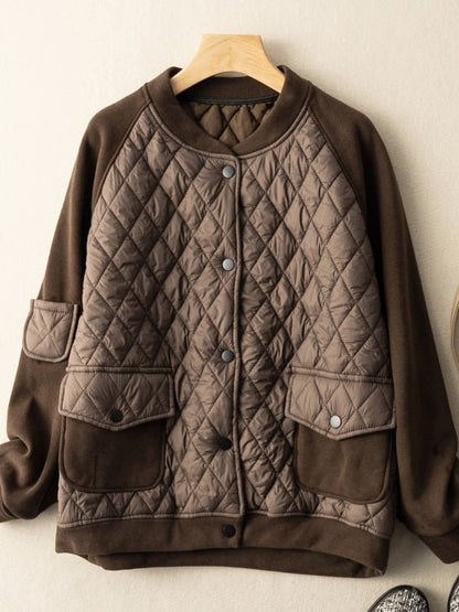 Classic Plaid Loose Casual Versatile Coat With Pockets