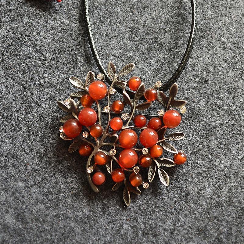 Vintage Pattern Tree Alloy Long Necklace