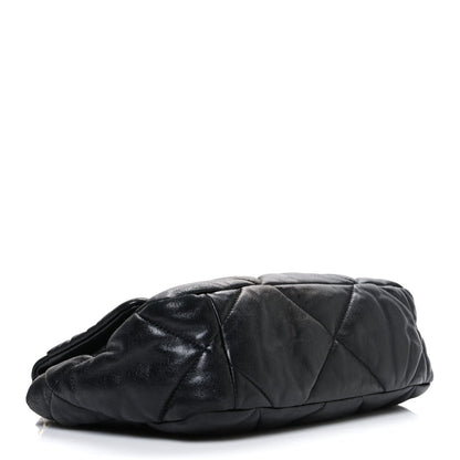 Lambskin Quilted Medium Chanel 19 Flap Black