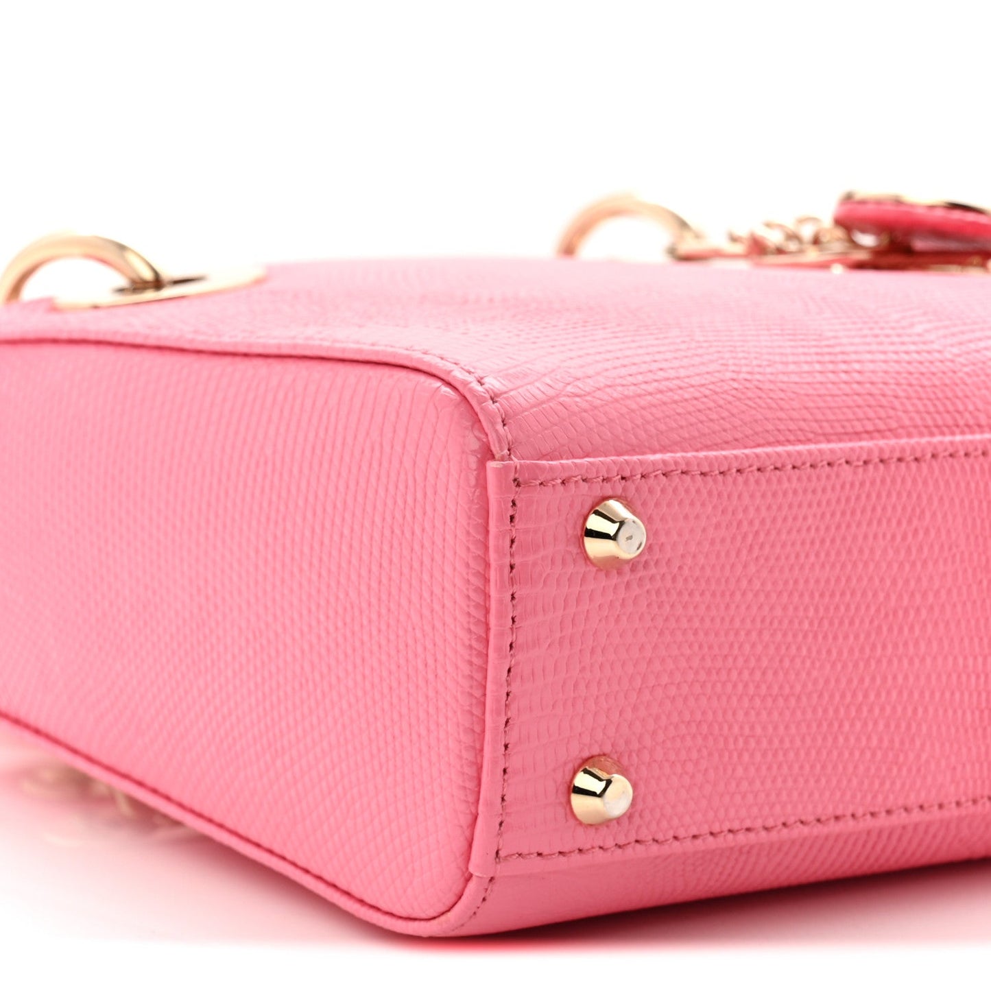 Lizard Mini Lady Dior Pink