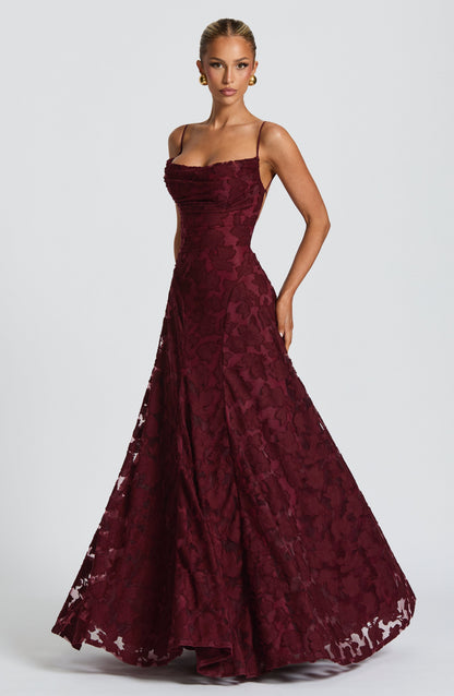 Francis Maxi Dress - Cherry Lacquer(__Limited Stock - Handmade to Order)