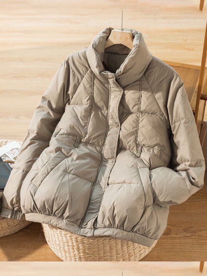 Lightweight And Loose Literary Vintage Short Version Down Jacket