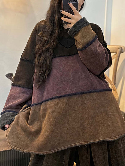 Women Vintage Wool Sweatshirt
