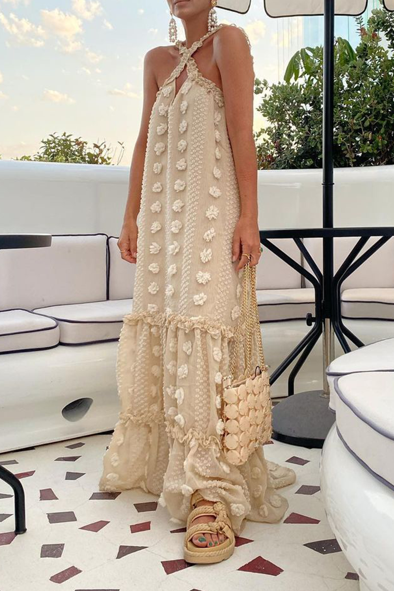 Fashion Solid Halter Cake  Dresses(6 Colors)