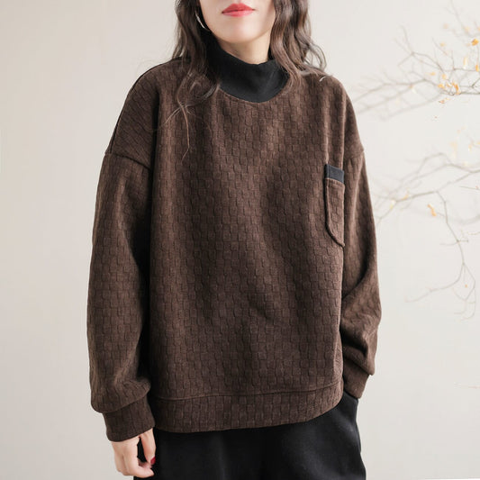 Women Retro Loose Casual Winter Cotton Sweater