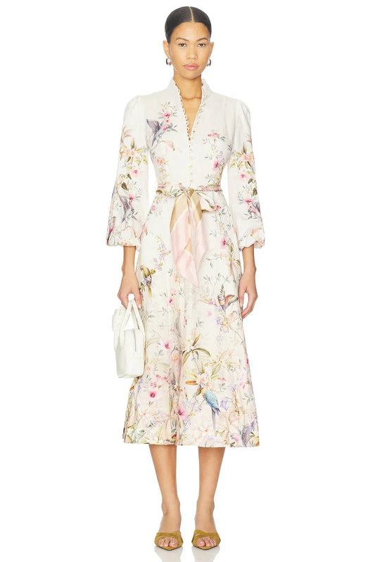 Rebellion Button Midi Dress