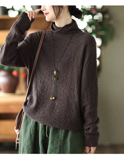 Vintage Jacquard Turtleneck Sweater