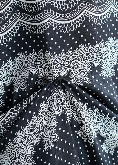100% patchwork cotton clothes For Women Sleeve black prints cotton Dresses summer