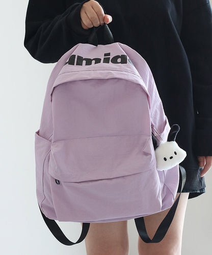 Casual Green Large Capacity Solid Durable Nylon Backpack Bag