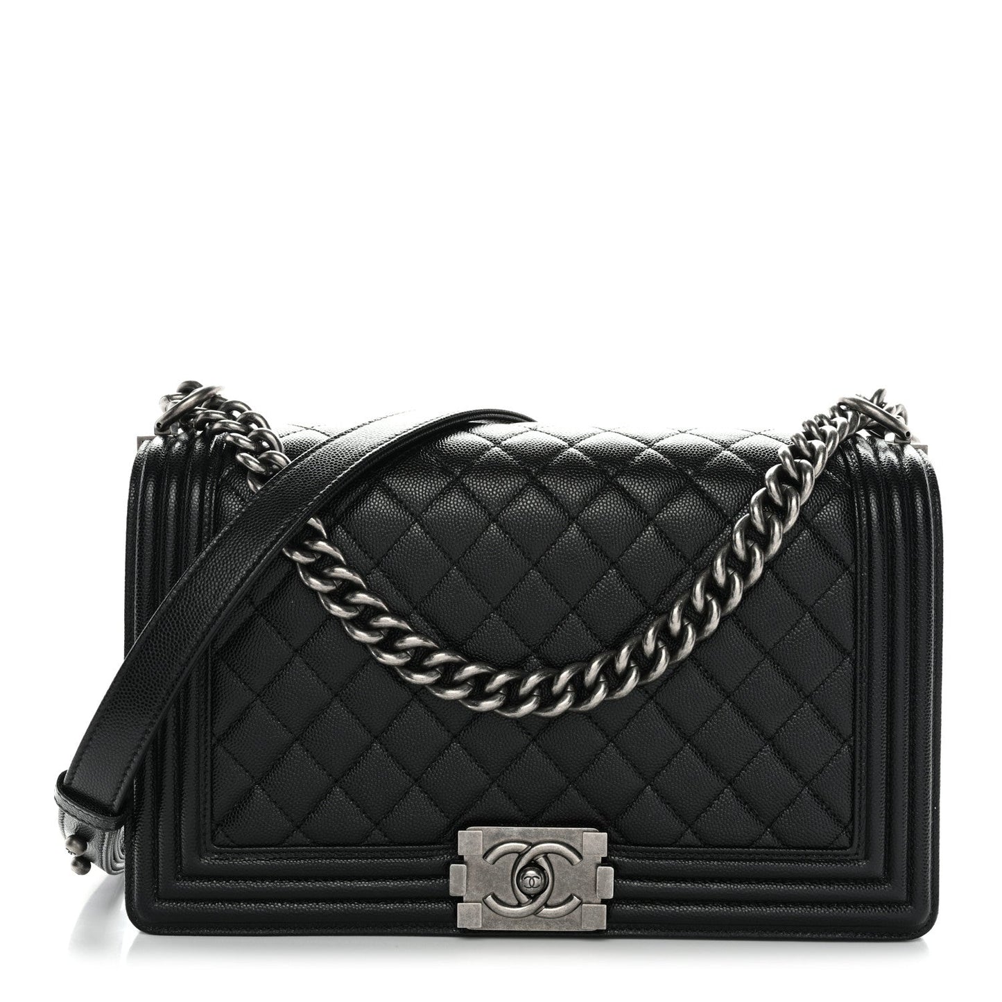 Caviar Quilted New Medium Boy Flap Black