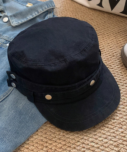 Japanese Casual Versatile Grey Rivet Rquestrian Hat