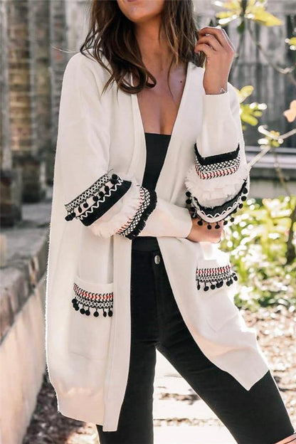 Boho Cording Knitted Cardigan