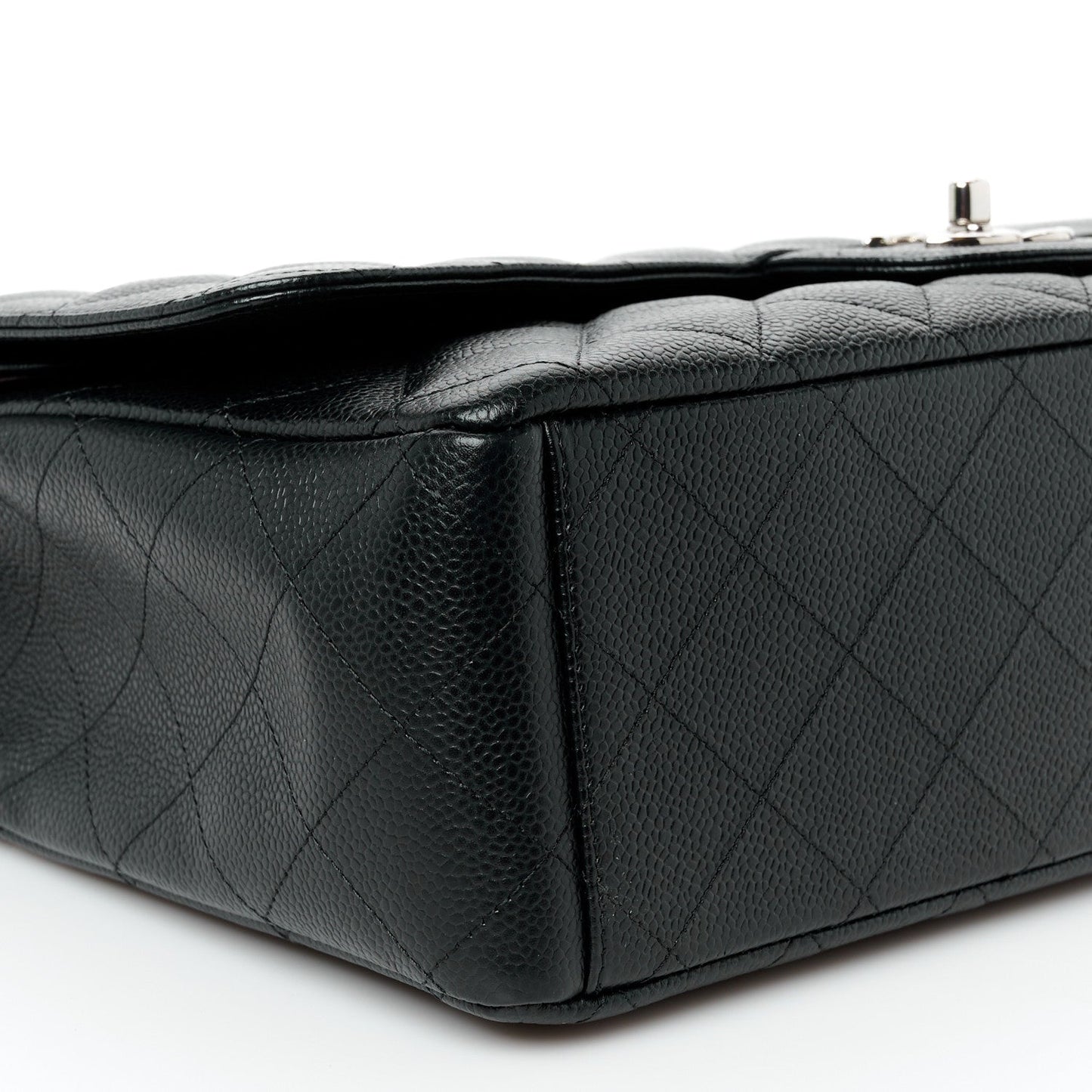 Caviar Quilted Maxi Double Flap Black